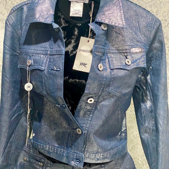 Ladies Parasuco Vintage Extreme Fit Silver Jacket Sz M - Picture 1 of 9